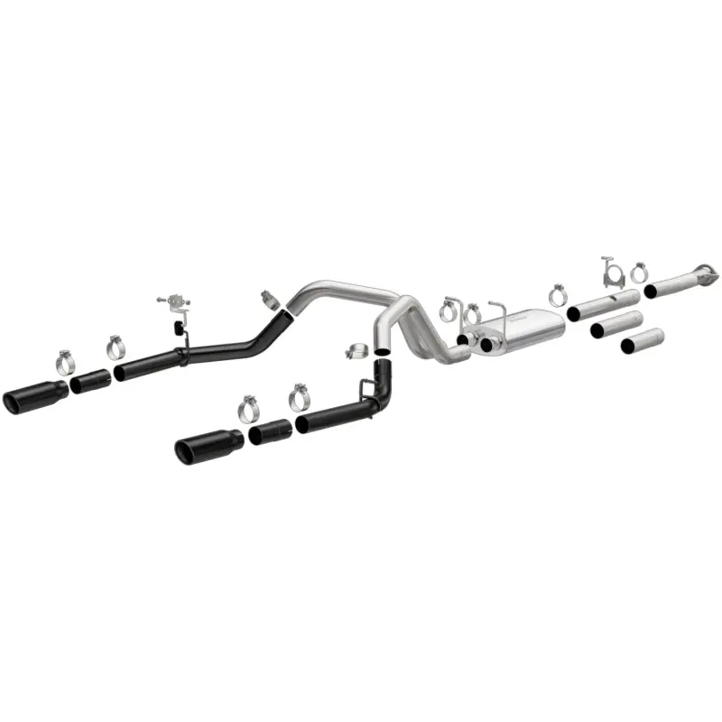 Magnaflow Dual Split Cat-Back Exhaust With Black Tips For 11-19 Chevrolet Silverado 2500/3500 Hd V8-6.0L 2