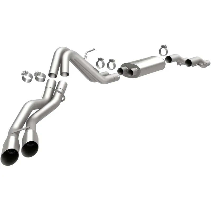 Magnaflow Ss Catback Exhaust Dual Same Side Exit 3.5In Tips For 2011-2014 Ford F-150 3.7L 5.0L 6.2L 2