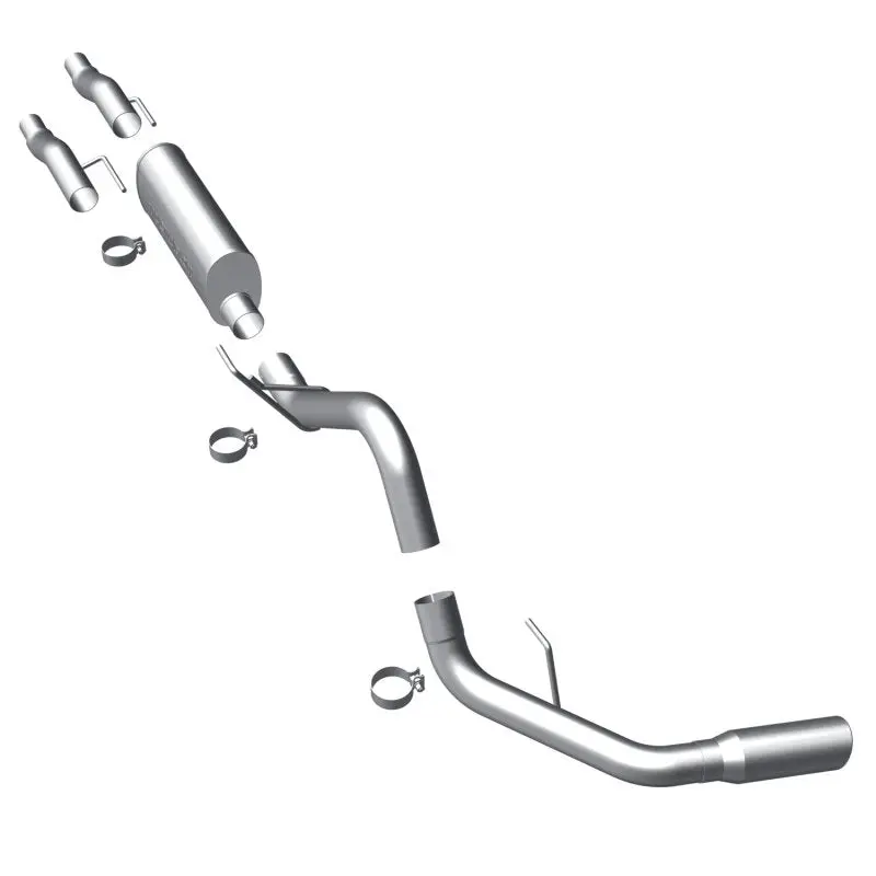 Magnaflow Ss Catback Exhaust For 2011-2014 Ford F-150 3.7L/5.0L/6.2L Single Rear Exit With 4In Stainless Steel Tips 1