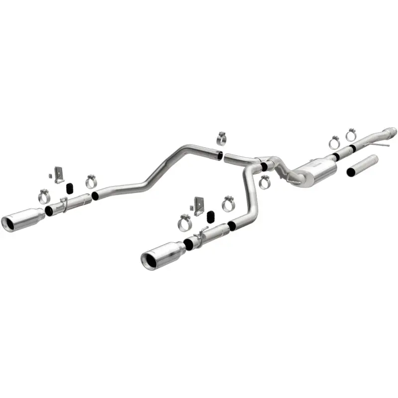 Magnaflow Street Series Dual Exit Exhaust For 2019-2024 Chevy Silverado 1500 V8 5.3L/V6 4.3 With Polished Tips 1