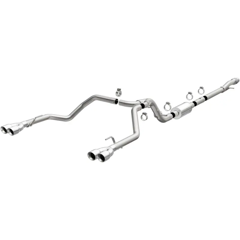 Magnaflow Street Series Quad Split Rear Exhaust For 2019-2024 Chevy Silverado 1500 V8 5.3L With Polished Tips 1