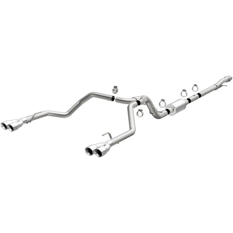 Magnaflow Street Series Quad Split Rear Exhaust For 2019-2024 Chevy Silverado 1500 V8 5.3L With Polished Tips 2