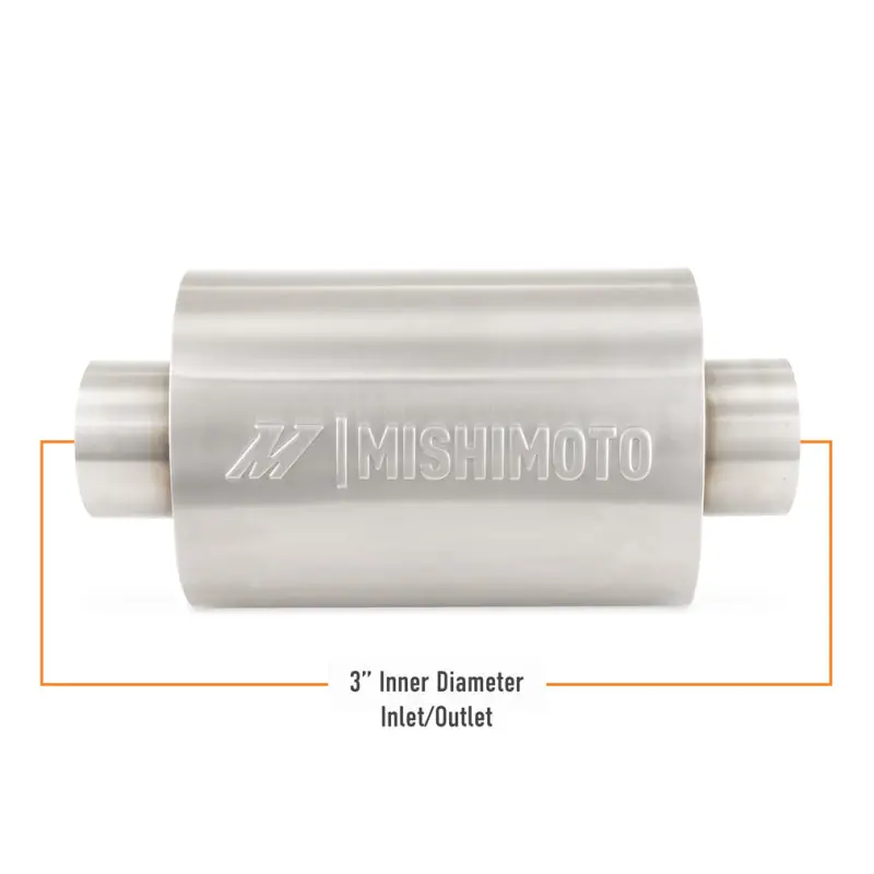 Magnaflow Universal Resonator 3In Inlet Outlet Brushed 2