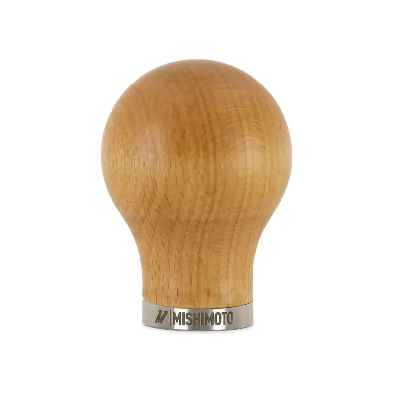 Mickey Thompson Round Steel Core Wood Shift Knob Beech 1