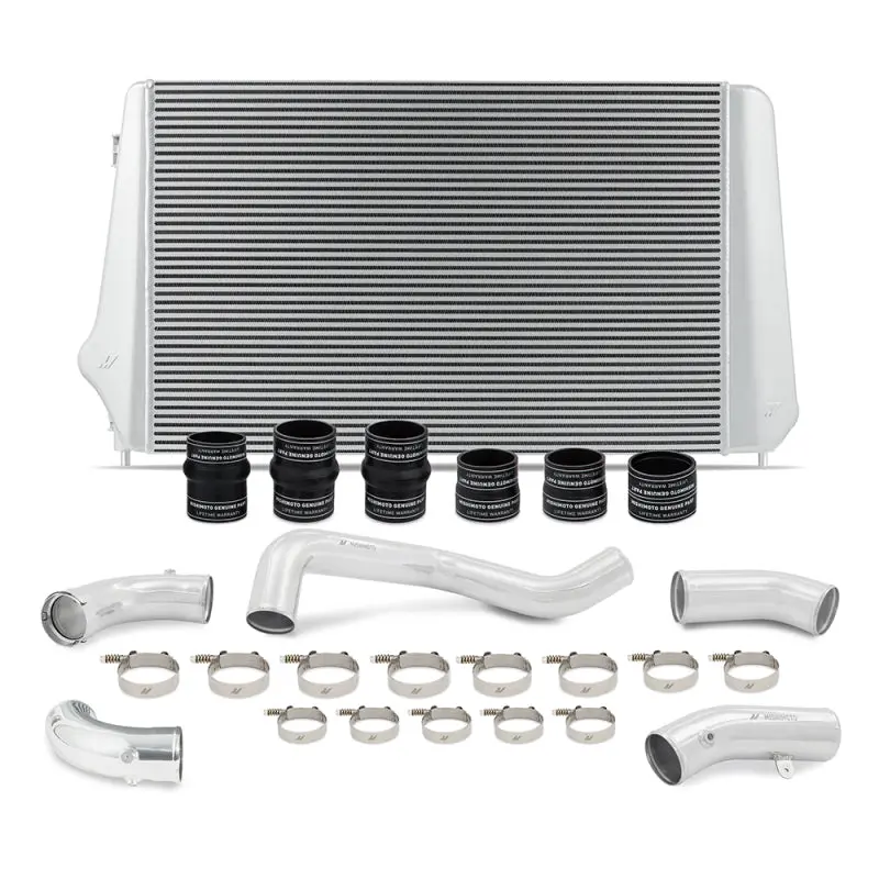 Mishimoto 17-19 Gm L5p Duramax Intercooler Kit - Silver With Polished Pipes 1