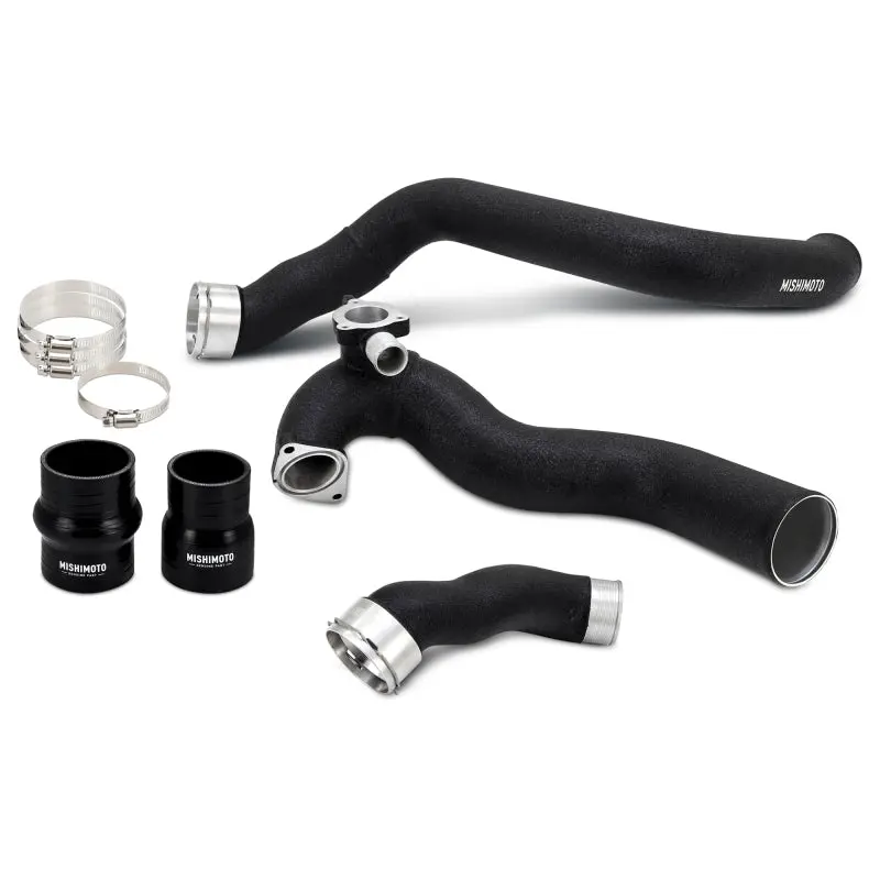 Mishimoto 2024+ Ford Mustang Ecoboost Charge Pipes – Wrinkle Black 1