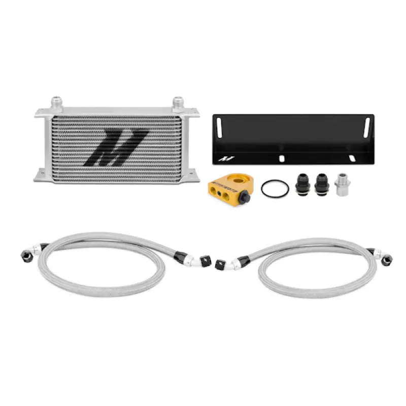 Mishimoto 5.0L Thermostatic Oil Cooler Kit For 1979–1993 Ford Mustang – Silver 1