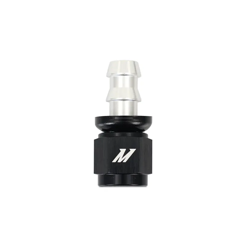 Mishimoto 6An Straight Push Lock Fitting Silver Black 1