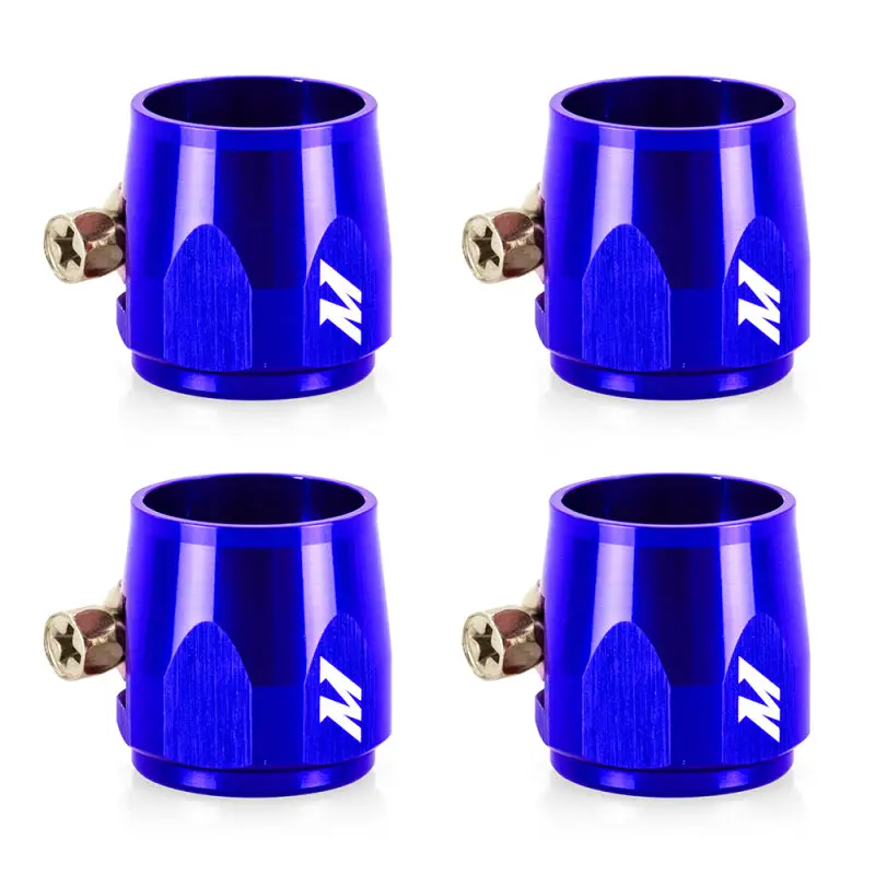 Mishimoto Aluminum 12An Hex Hose Finishers Blue Automotive 1