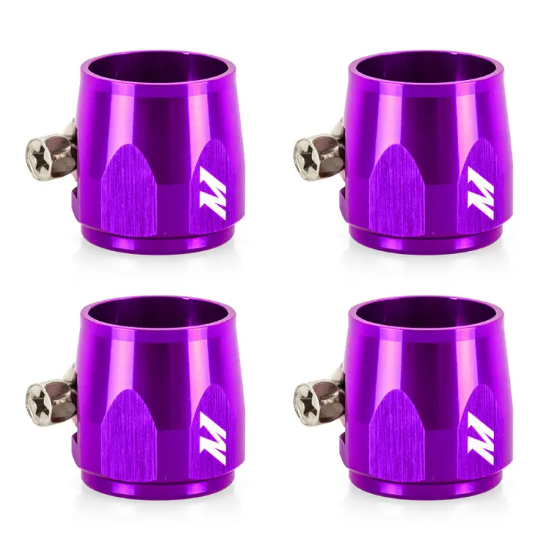 Mishimoto Aluminum 12An Hex Hose Finishers Purple Set 1