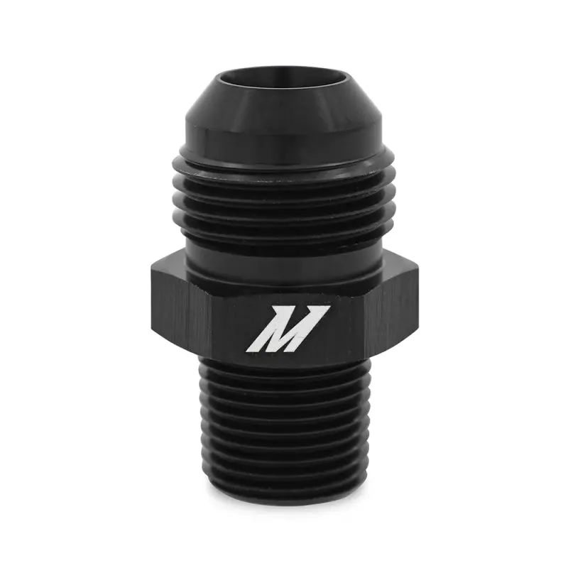 Mishimoto Aluminum An8 To 1/4 Npt Adapter Fitting Black 1