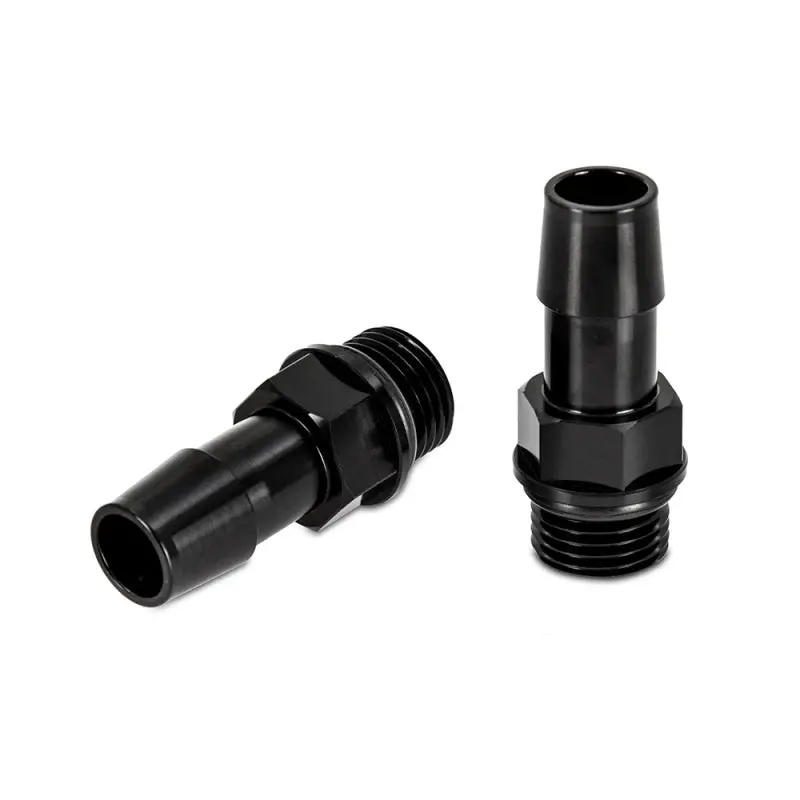 Mishimoto Aluminum Hose Barb Fittings 16X1.5 To 1/2In - Pack Of 2 2