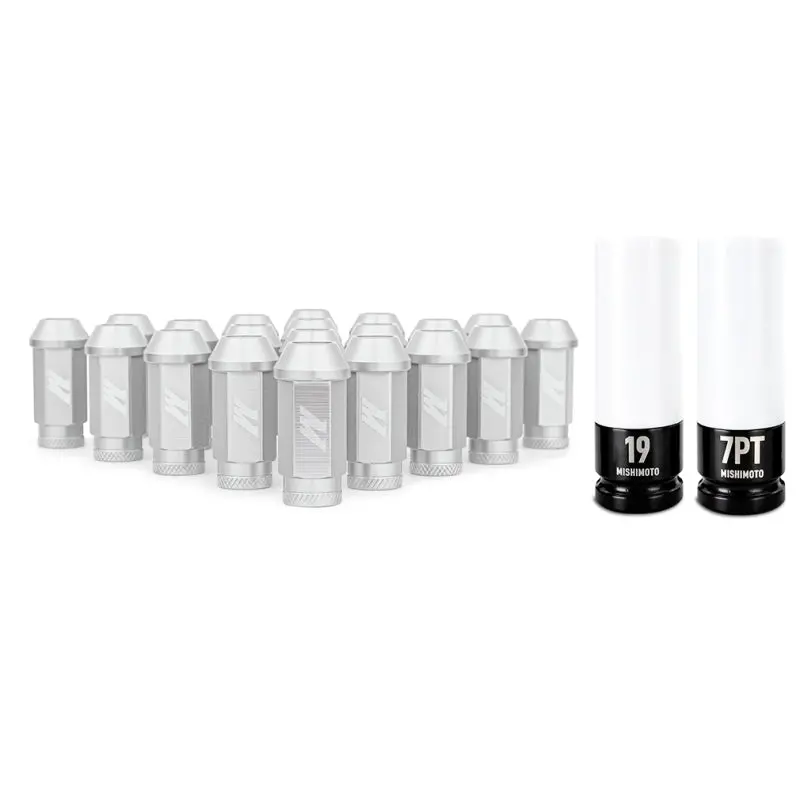 Mishimoto Aluminum Lug Nuts 20Pc Set - M12x1.5 Silver 1