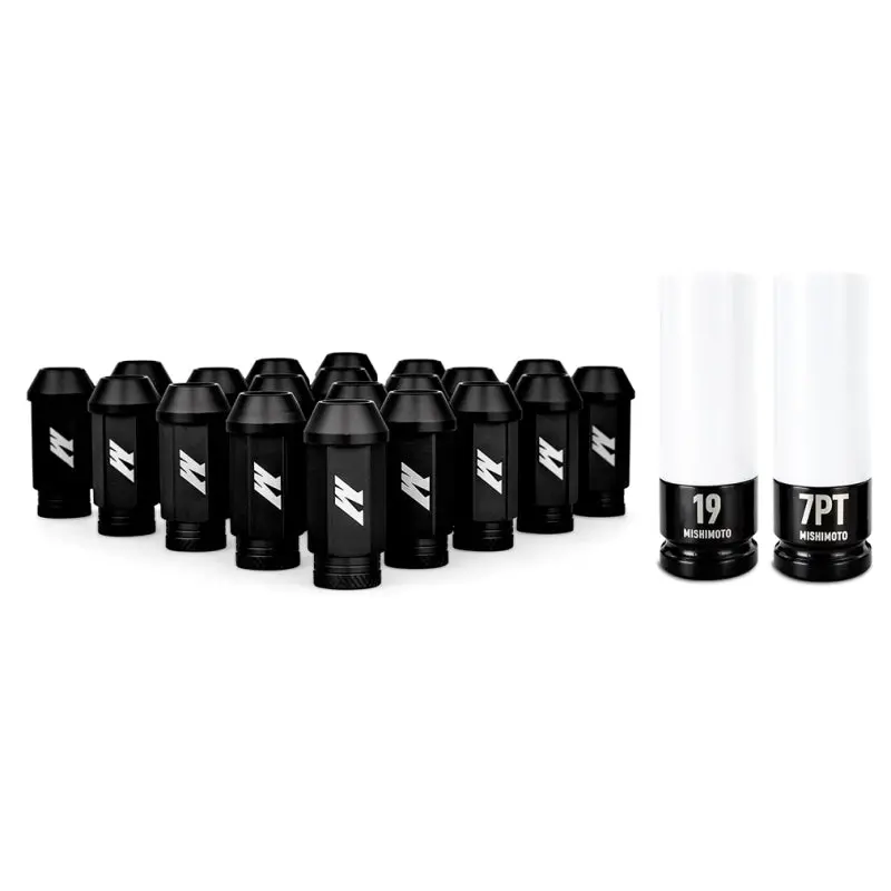 Mishimoto Aluminum Lug Nuts Set Black M12x1.5 - 20Pc 1