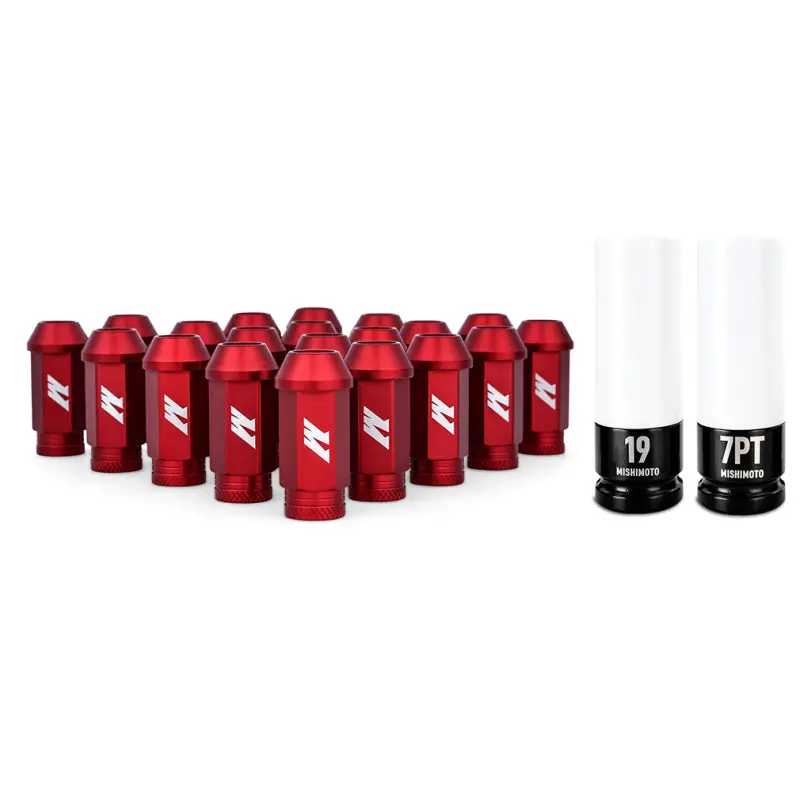 Mishimoto Aluminum Lug Nuts Set Red - M12x1.5 20Pc 1