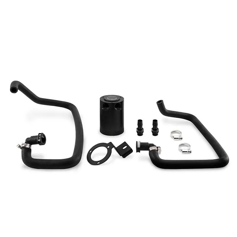 Mishimoto Baffled Oil Catch Can Kit - Black For 2015+ Ford Mustang Ecoboost 1