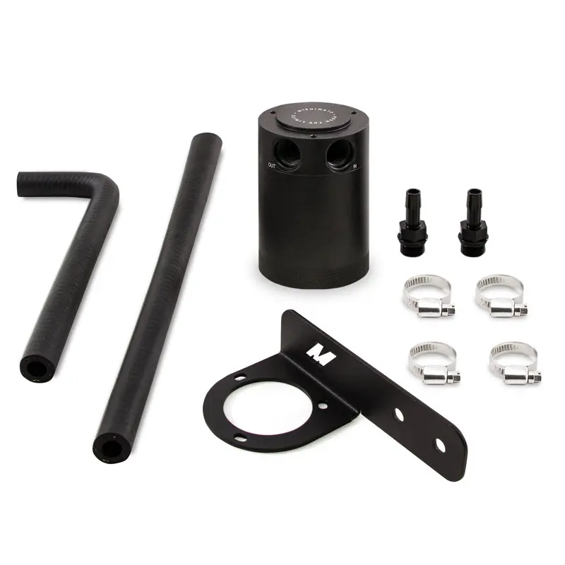 Mishimoto Baffled Oil Catch Can Kit For 2016+ Honda Civic 1.5L Turbo - Black 1