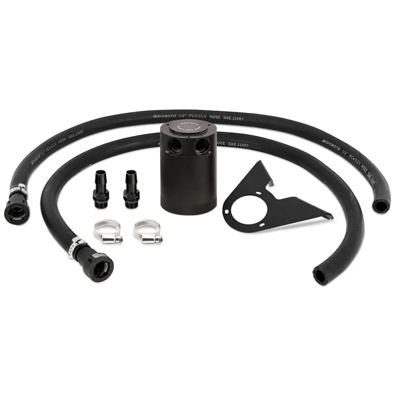 Mishimoto Baffled Oil Catch Can - Pcv Side - Black For 2021+ Ford Bronco 2.3L 1