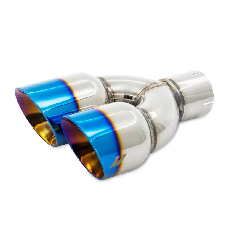 Mishimoto Dual Offset Tips 2.5In Inlet 3In Outlet Burnt 1
