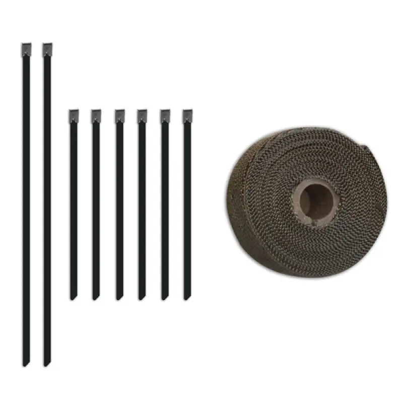 Mishimoto Exhaust Heat Wrap 2 Inch X 35 Feet With Stainless Locking Tie Set 1