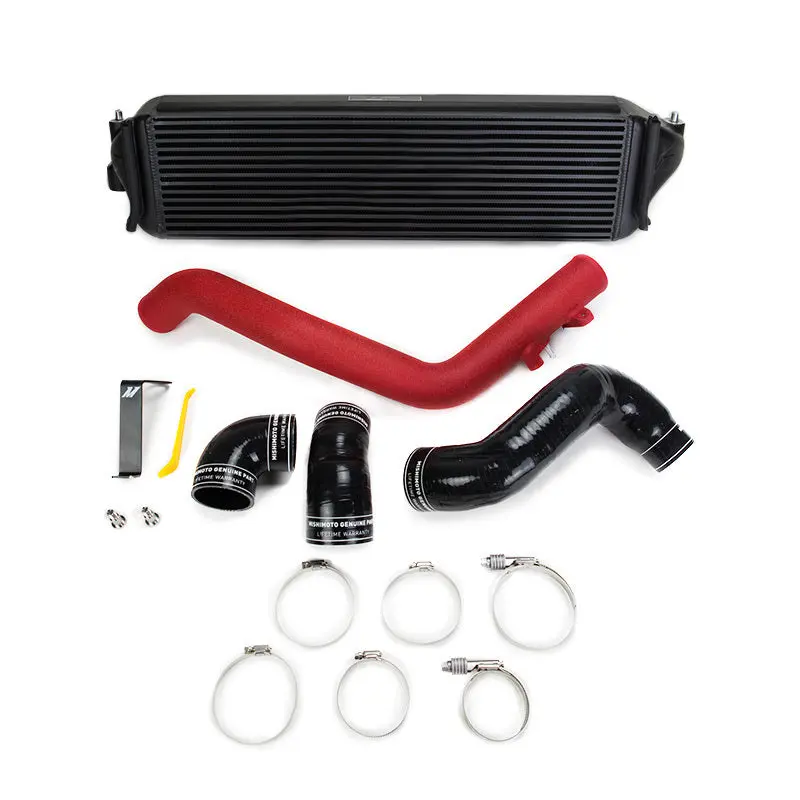 Mishimoto Intercooler Kit For 2017+ Honda Civic Type R - Black Intercooler Red Pipes 1