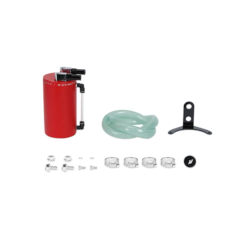 Mishimoto Large Aluminum Oil Catch Can Wrinkle Red 1