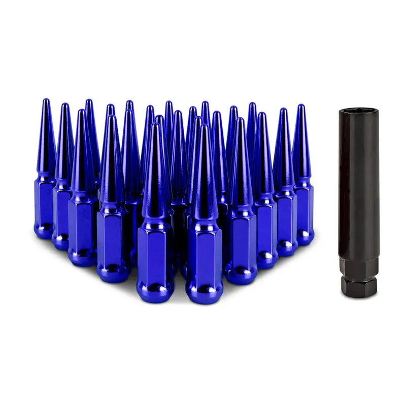 Mishimoto Lug Nuts Steel Spiked M12 X1.5 24Pc Blue 1