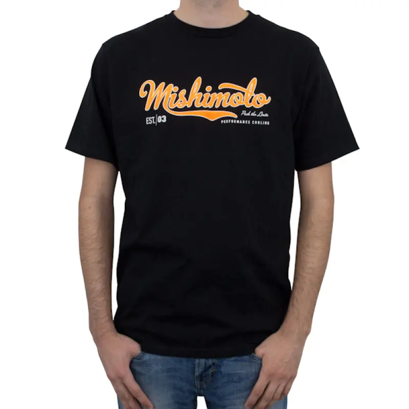 Mishimoto Mens Athletic Script Classic T Shirt Black Small 1