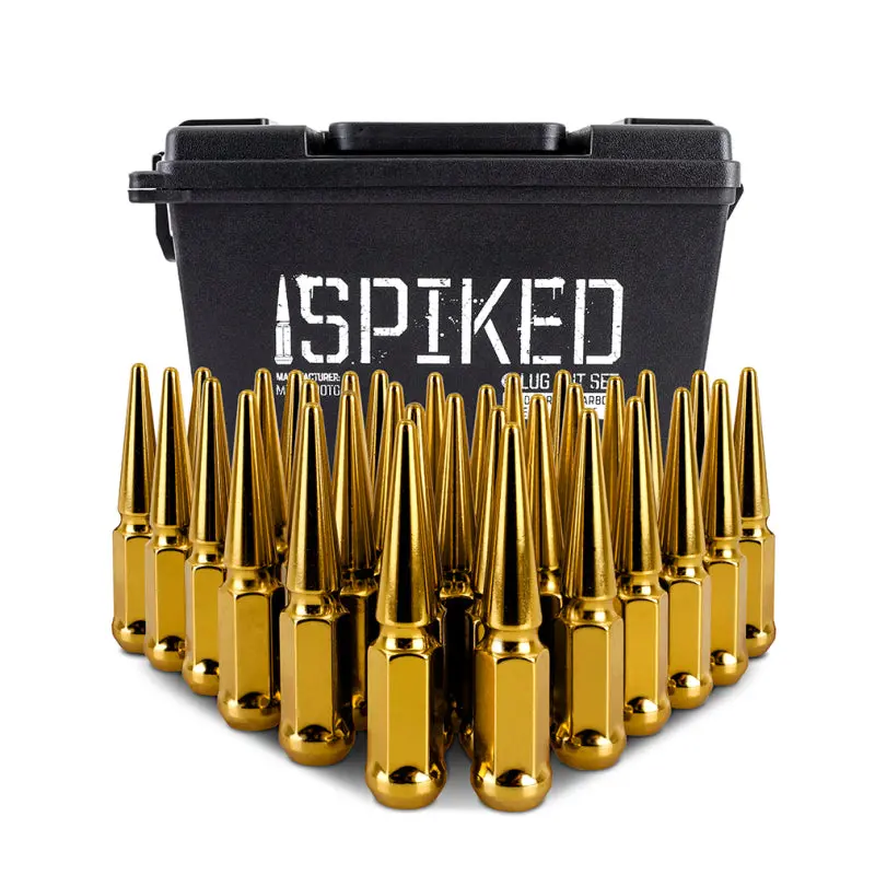 Mishimoto Mishimoto Steel Spiked Lug Nuts M14 X 1.5 (32 Pack) Gold 2