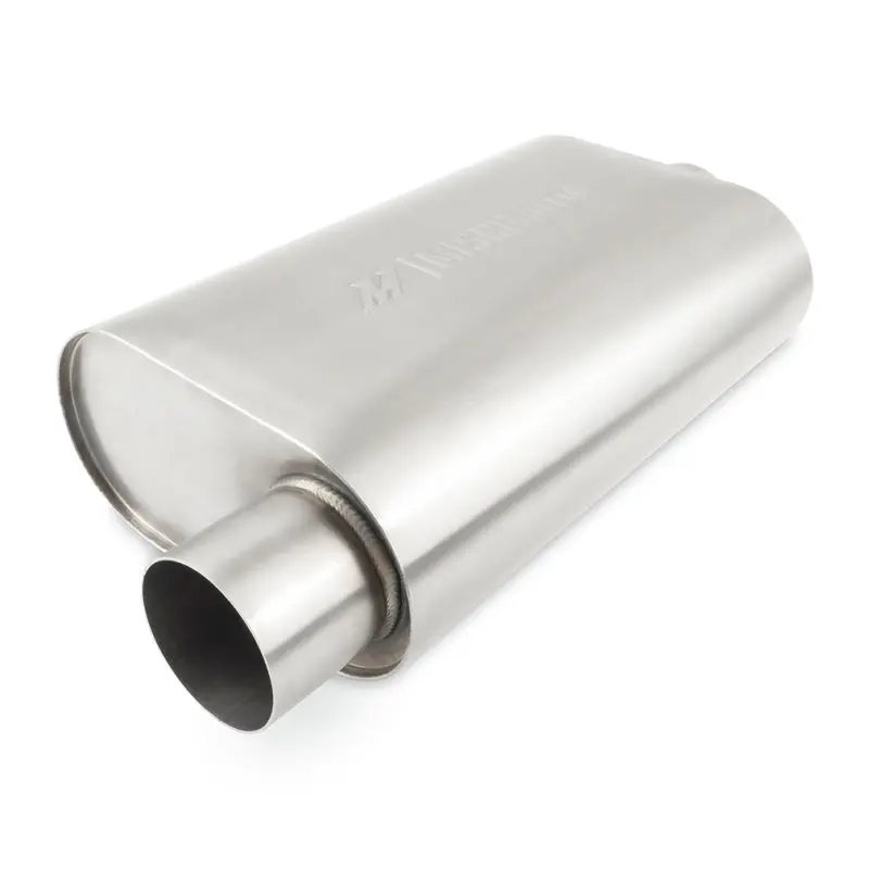 Mishimoto Muffler 3.0In Offset Inlet Outlet Brushed 1
