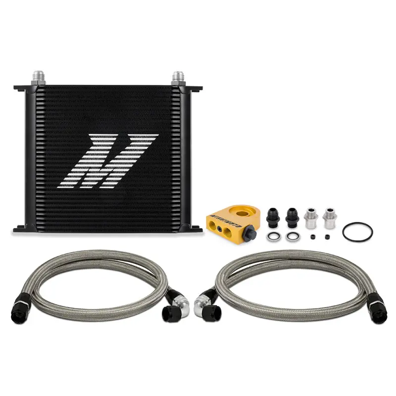 Mishimoto Oil Cooler Kit 34 Row Black Universal Fit 1