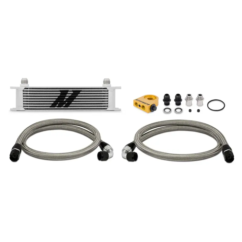 Mishimoto Oil Cooler Kit Universal 10 Row Silver Aluminum 1
