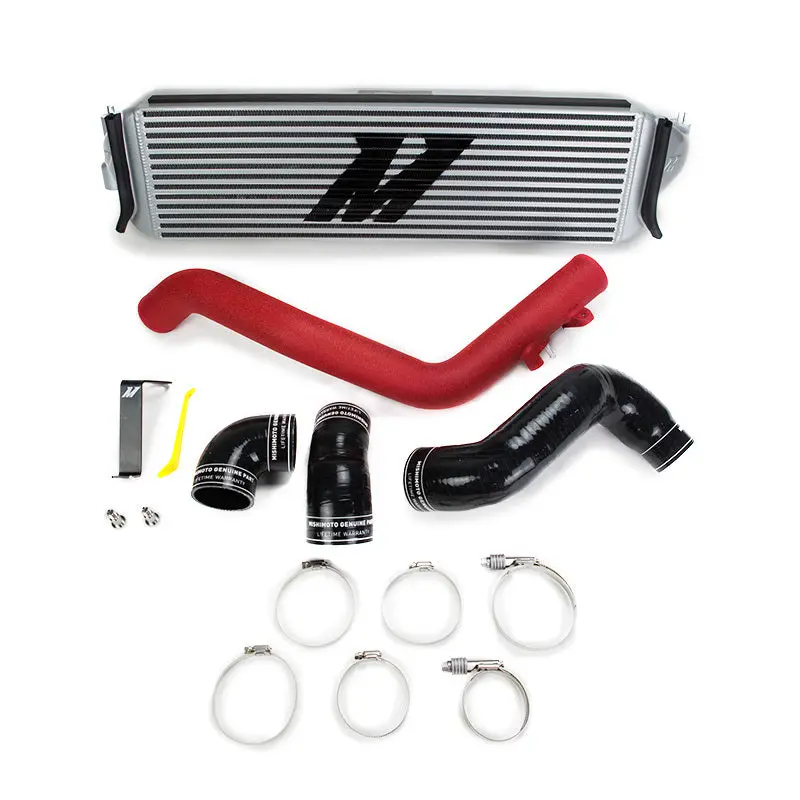 Mishimoto Performance Intercooler Kit Silver With Red Piping For 2017+ Honda Civic Type R 1