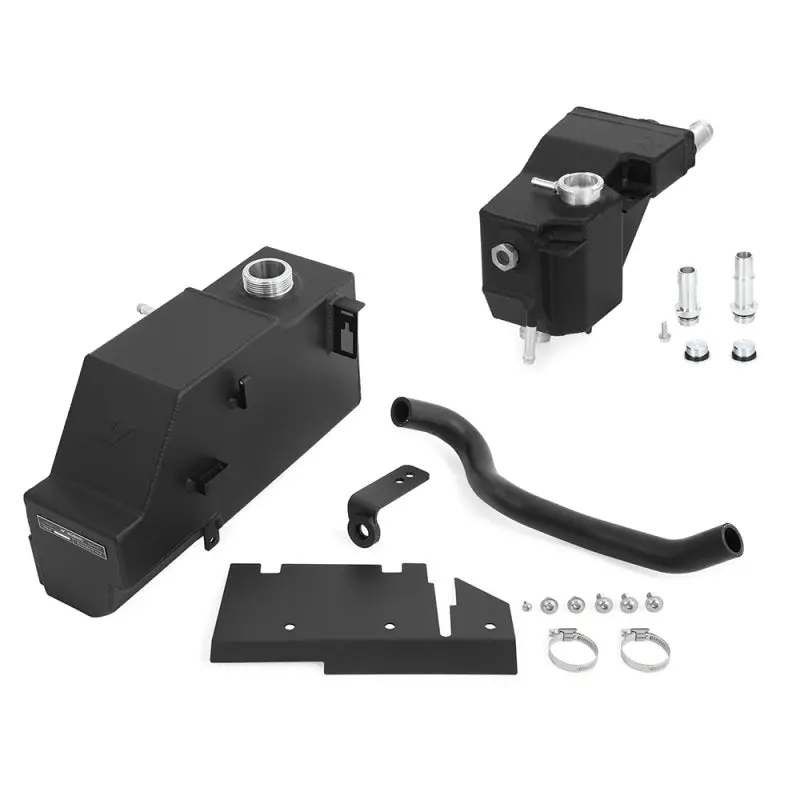 Mishimoto Powerstroke Expansion Tank Kit - Micro-Wrinkle Black For 11-19 Ford 1