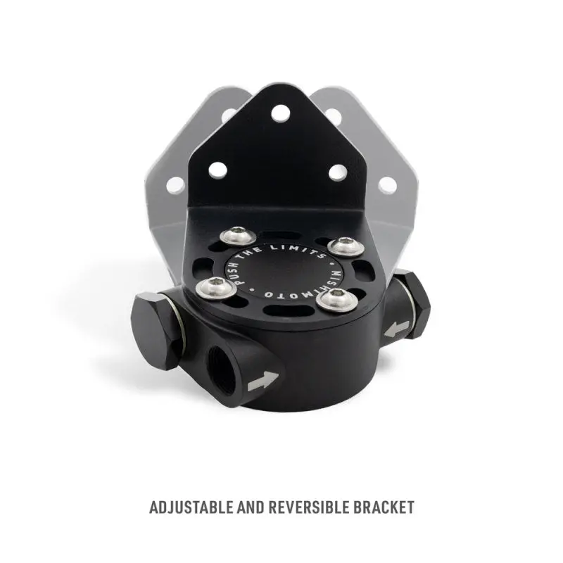 Mishimoto Remote Oil Filter Mount M20 X 1.5 Black Finish 2