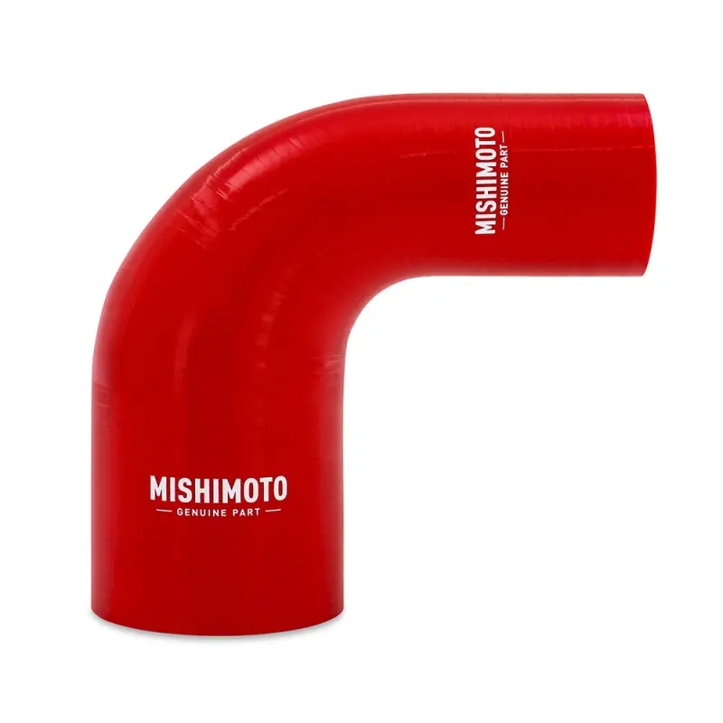 Mishimoto Silicone 90 Degree Reducer Coupler 2In To 3In Red 1