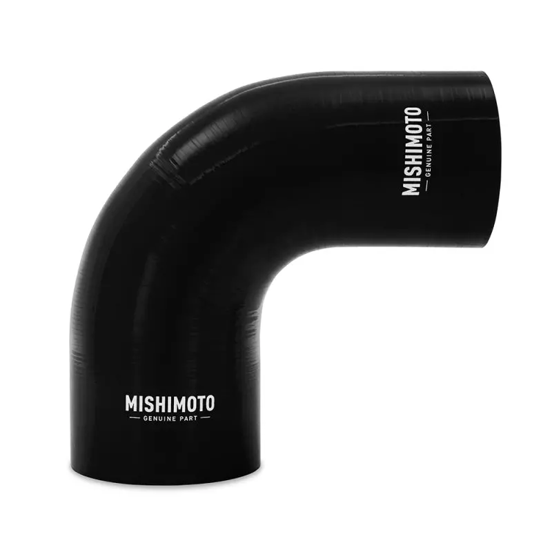 Mishimoto Silicone 90Deg Reducer Coupler 3In To 4In Black 1