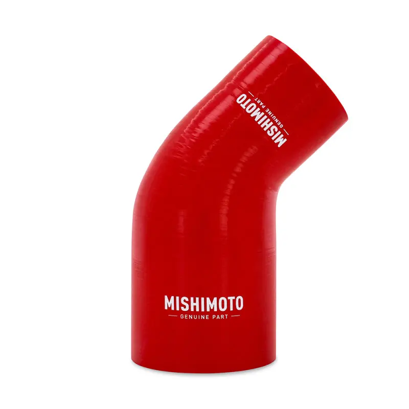 Mishimoto Silicone Reducer Coupler 45Deg 2.5In To 3In Red 1