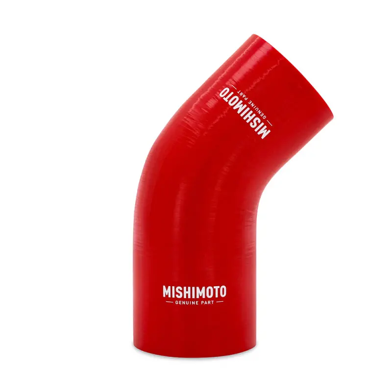 Mishimoto Silicone Reducer Coupler 45Deg 2.75In To 3In Red 1