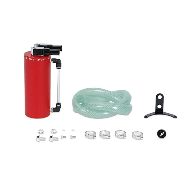 Mishimoto Small Aluminum Oil Catch Can Wrinkle Red 1