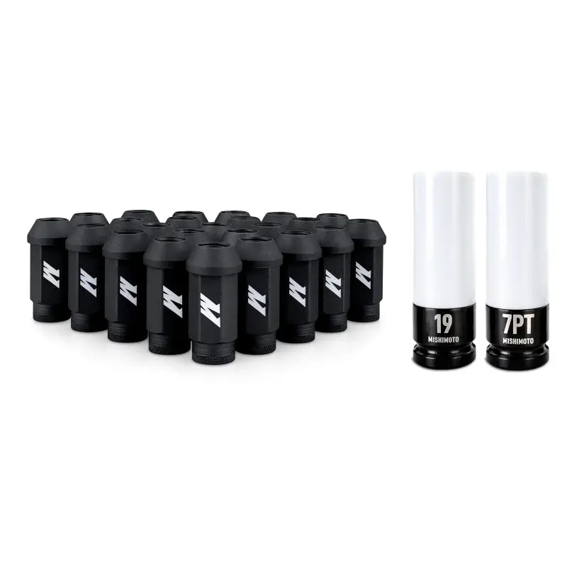 Mishimoto Steel Locking Lug Nuts M14x1.5 (24 Pack) Black 1