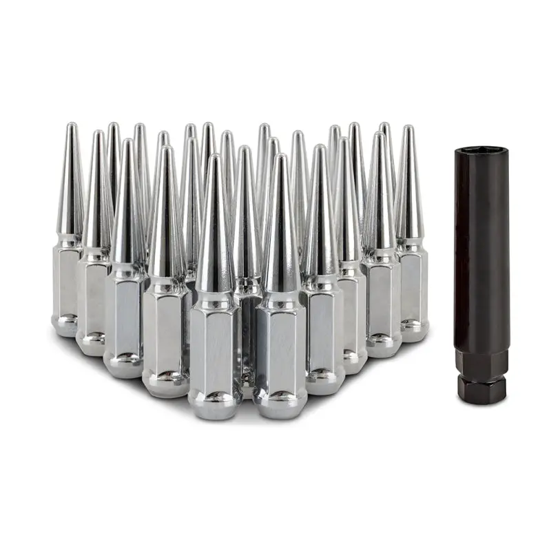 Mishimoto Steel Spiked Lug Nuts M12 X 1.5 24Pc Set Chrome For Various Models 1