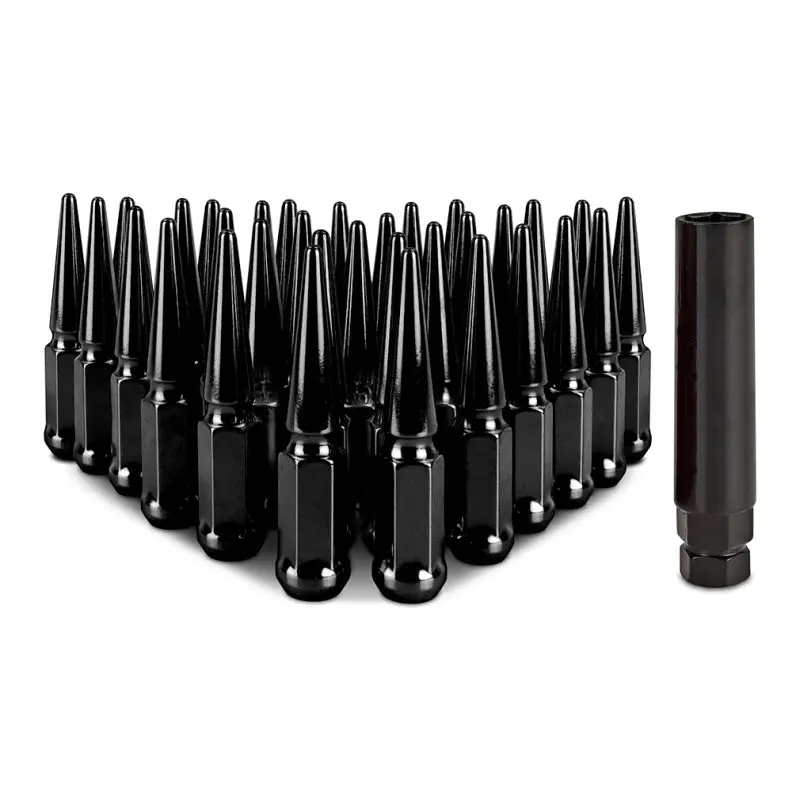 Mishimoto Steel Spiked Lug Nuts M14 X 1.5 32-Piece Set Black 1