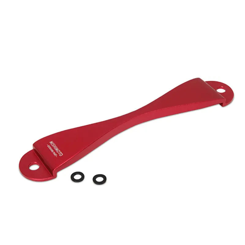 Mishimoto Subaru Cnc Battery Tie-Down Red - Fits 2013-2020 Brz, 2003-2006 Baja, 1998-2013 Forester, 2009-2014 Impreza, 2010-2014 Legacy 1