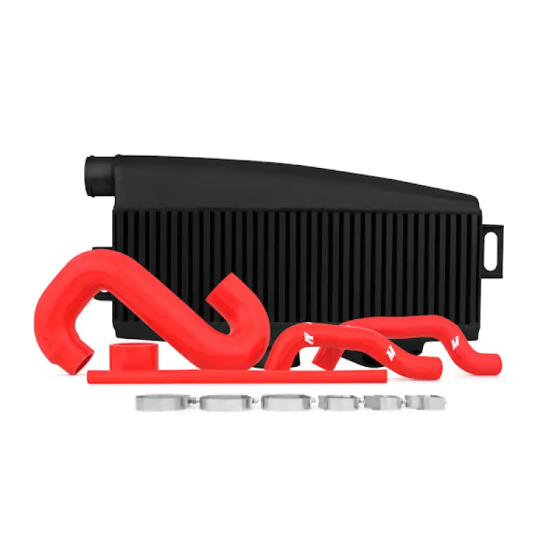 Mishimoto Subaru Top-Mount Intercooler Kit For 2002–2007 Wrx And 2004–2007 Sti – Powder Coated Black With Red Hoses 1