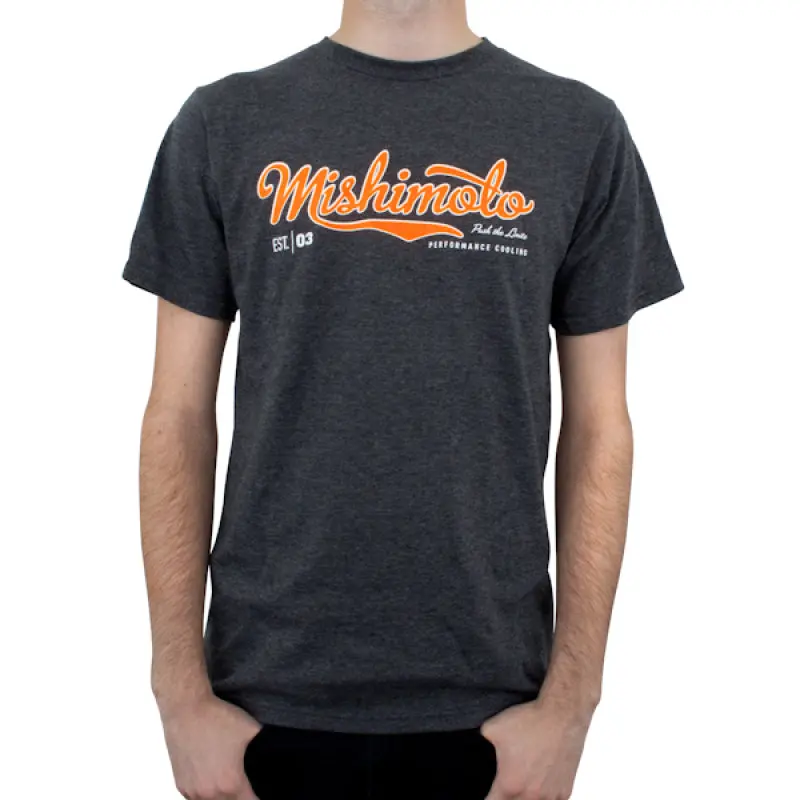 Mishimoto T Shirt Athletic Script Gray Men's Medium 1