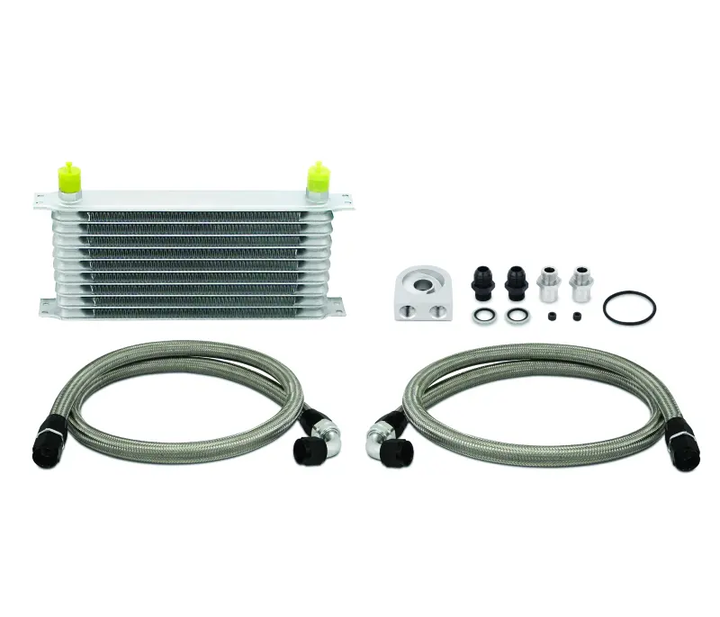 Mishimoto Universal 10 Row Oil Cooler Kit With Metal Braided Lines For Ford Mustang Gt/Gt Premium/Bullitt/Mach 1 2