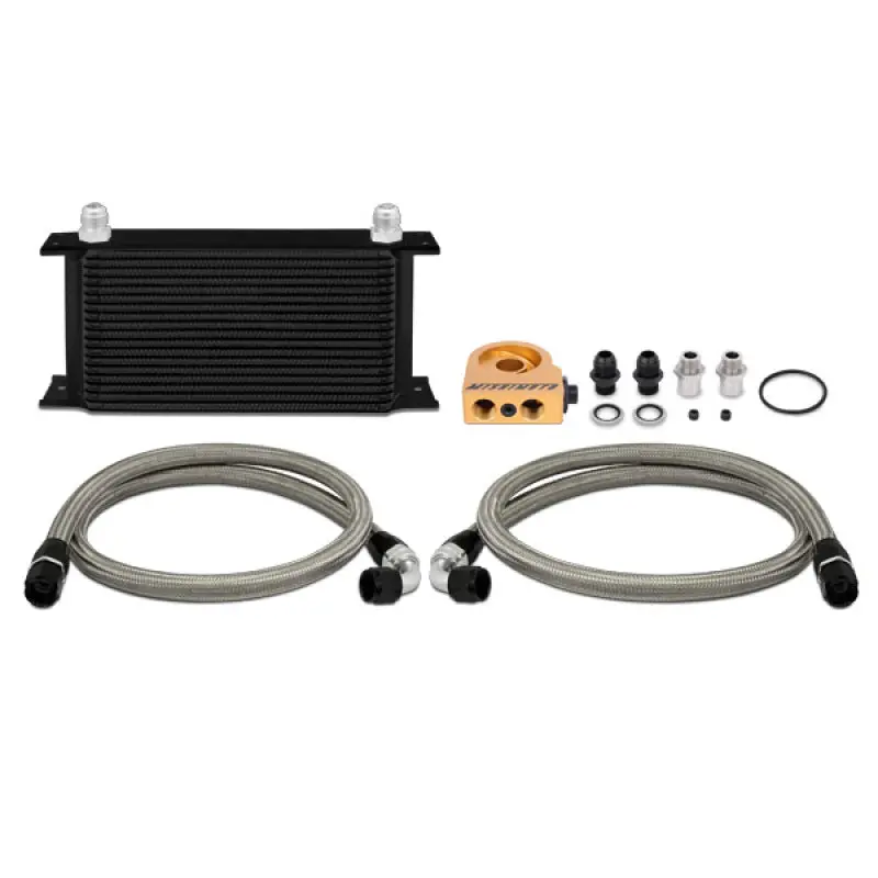 Mishimoto Universal 19-Row Thermostatic Oil Cooler Kit - Black For Ford Mustang Gt/Gt Premium/Bullitt/Mach 1 2018-2021, 2019-2020, 2021 1