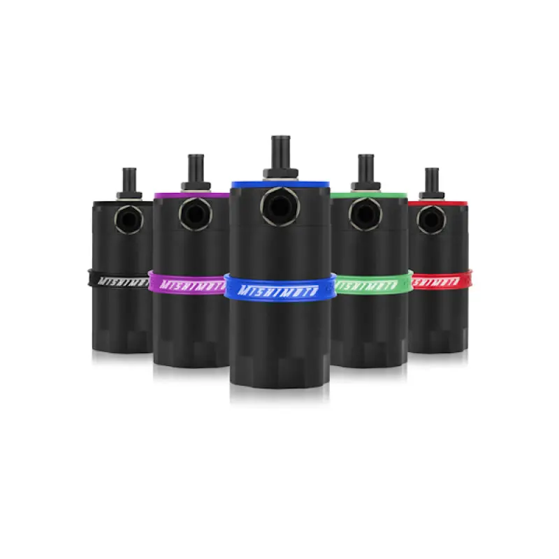 Mishimoto Universal Baffled Oil Catch Can Black - Effective Oil Separator 1