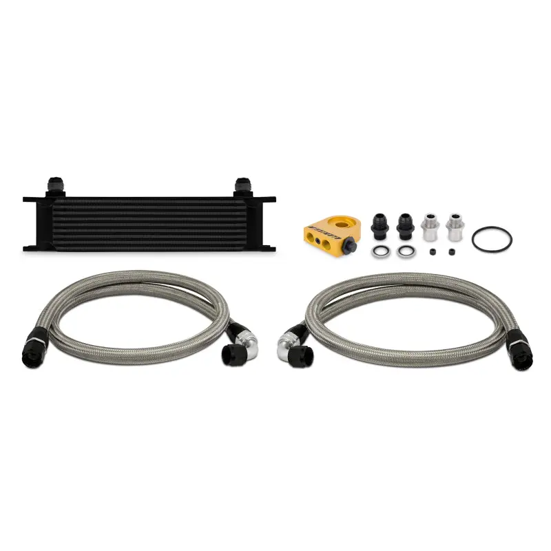 Mishimoto Universal Thermostatic 10 Row Oil Cooler Black 1